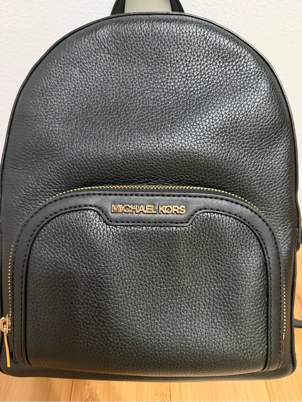 Michael Kors Jaycee Women's Medium Black Pebble Leather Backpack